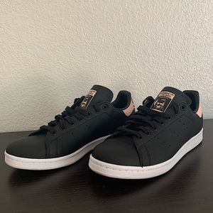 Adidas Stan Smith Black Pink Tennis Shoes Womens size 10